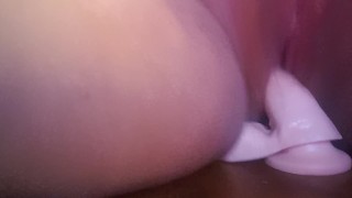 Tight pussy dildo ride
