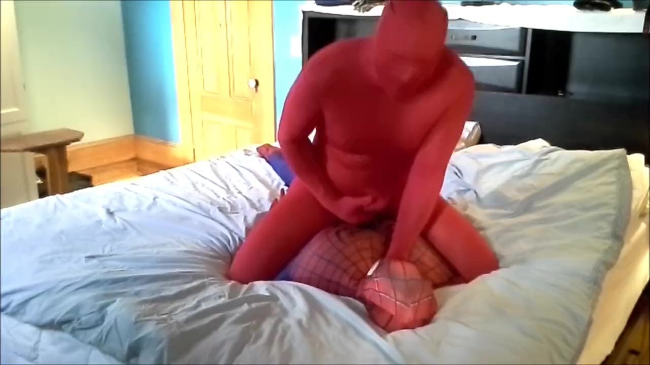 Red morph man humps spiderman and shoots though his suit