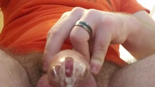 Thedudewhosadude GUSHES through his chastity cage!