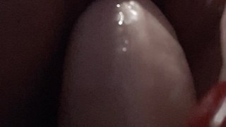 Slow dildo play