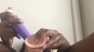 Slim chick squirts from her pretty pussy