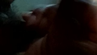 Black bear playing with dick