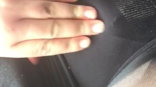 Quick Pussy Rub on Break from Work