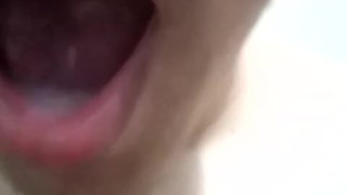 Swallowing my own cum (Me)