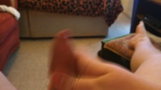 Chubby uncut cock cumshot!
