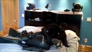 black spandex finned enemy humps orca frogman