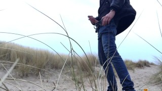 Do you dare to stroke your big dick in public - I do!