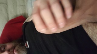 jacking off and showing off my big balls