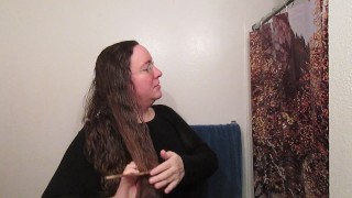 Hair Journal: Combing Long Curly Strawberry Blonde Hair - Week 2 (ASMR)