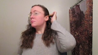 Hair Journal: Combing Long Curly Strawberry Blonde Hair - Week 4 (ASMR)