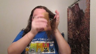 Hair Journal: Combing Long Curly Strawberry Blonde Hair - Week 6 (ASMR)