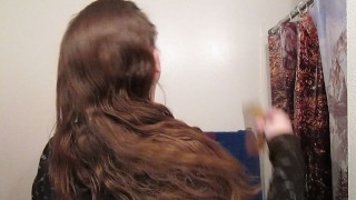 Hair Journal: Combing Long Curly Strawberry Blonde Hair - Week 7 (ASMR)