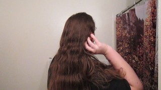 Hair Journal: Combing Long Curly Strawberry Blonde Hair - Week 8 (ASMR)