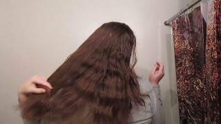 Hair Journal: Combing Long Curly Strawberry Blonde Hair - Week 9 (ASMR)