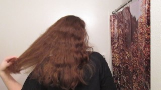 Hair Journal: Combing Long Curly Strawberry Blonde Hair - Week 11 (ASMR)