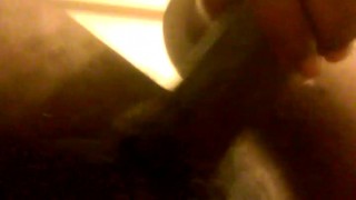 Bathroom stroking my dick