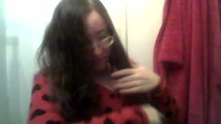 combing Long Curly Hair with a Wooden Comb