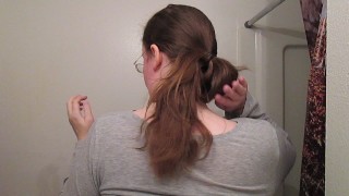 Creating a Lazy Bun with Long Curly Hair