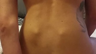 riding my blue glass dildo