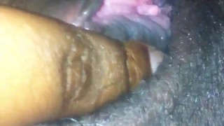 Sweet ebony pussy after cumming clip
