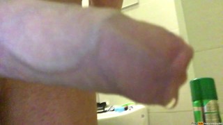 Pissing with a morning erection