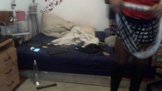 Miss Rose getting dressed and having fun with sexy clothes