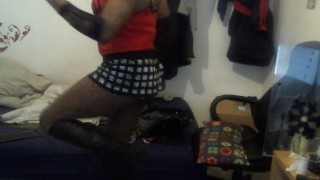 Miss Rose getting dressed and having fun with sexy clothes