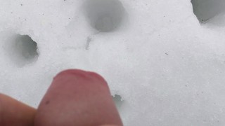 Masterbating In The Snow