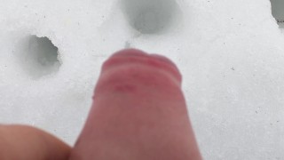 Masterbating In The Snow
