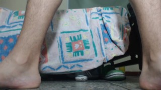 Fucking riding my dildo and pee after last day