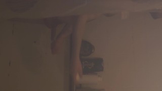Touching himself in the shower!