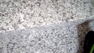 Pee in the condominium stairs