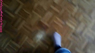 Floor mop in pantyhose ** Nylonfetish **