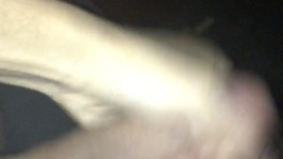 Stroking my wet cock