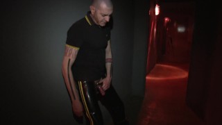 pissing in the corridor of Mineshaft-Berlin
