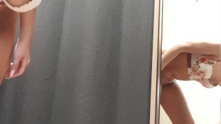 changing room dildo play
