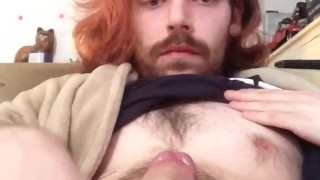 Wanking 7.5 inch cock