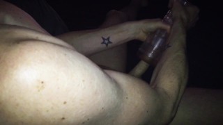 Satisfying his need...one stroke of that big dick at a time until he cums