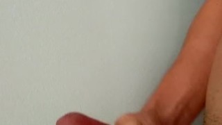 stroking my hard cock