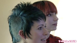 Alt les tgirl straponfucked by redhead babe