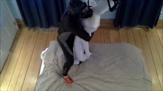 socked frogman humps white dummy