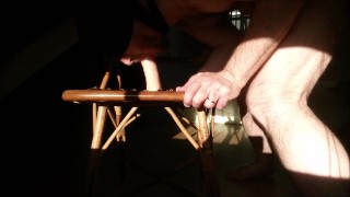 The fucking chair - straight guy impaled in the sun with ass-to-mouth (a2m)