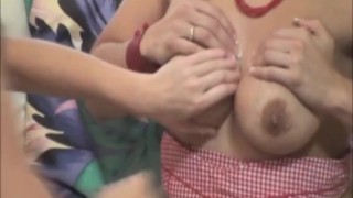 Masturbating in front of three hotties