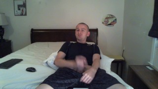 Hot boy jerks off and cums on his abs