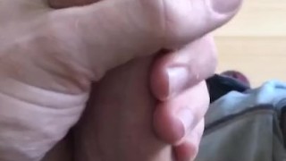 Stroking My Big White Throbbing Cock Until Thick Cum Perfect Precum-Close U