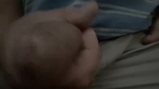 Wanking my horney 8" curved cock