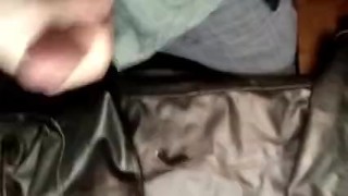 Cumming on Leather Jacket