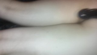 Long dildo up her ass