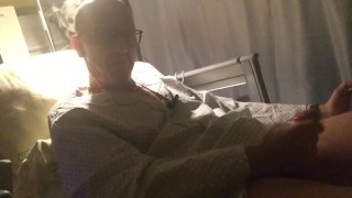 Wanking at the hospital- next to my roomies