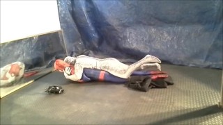 wetsuit zentai snake against spiderman dummy